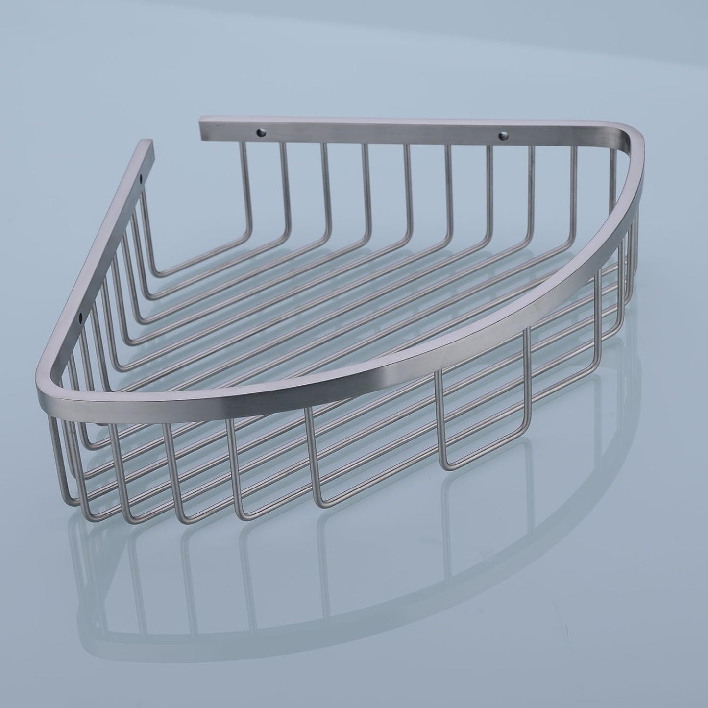 304 Stainless Steel Shower Caddy Corner Basket Shelf Bathroom Organizer Wall Mounted Storage, Brushed Nickel