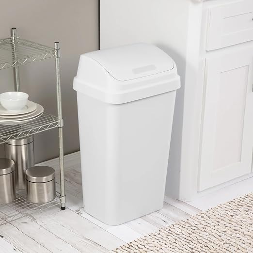 Kitchen Trash Can, 13 Gallon Plastic Garbage Bin - Image 5