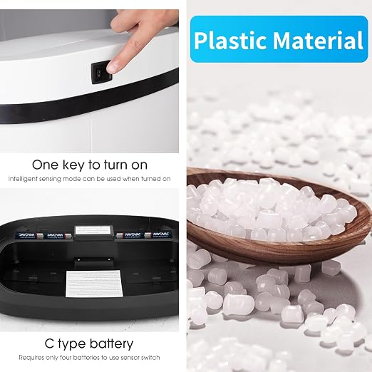BestOffice | 13 Gallon Plastic Trash Can - Image 3