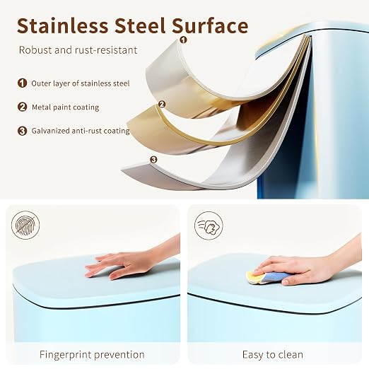 PayLessHere Stainless Steel Trash Can - Image 3