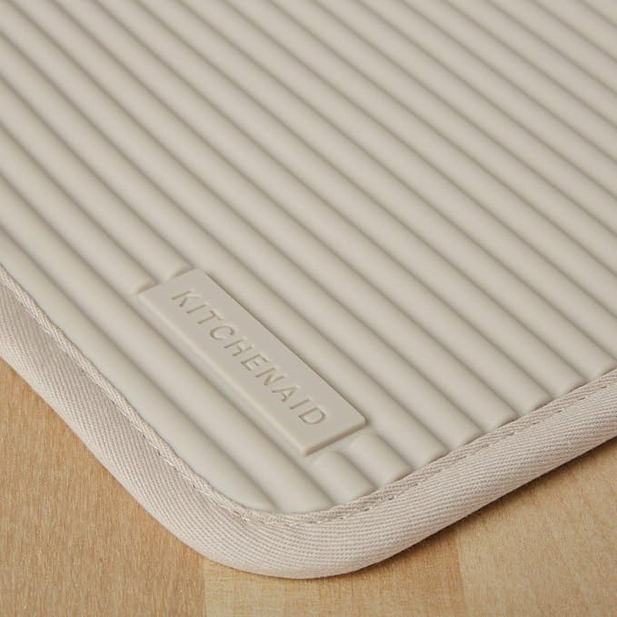 KitchenAid Ribbed Soft Silicone Pot Holder 2-Pack Set, Milkshake Tan - Image 2