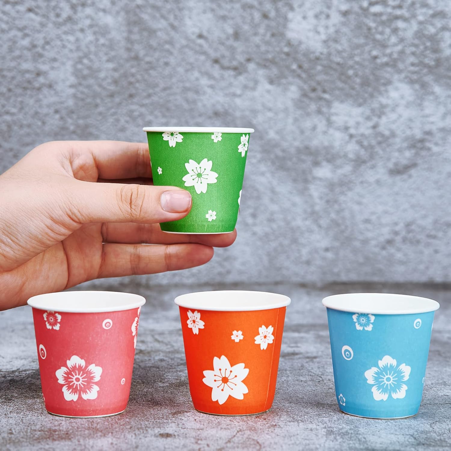 LITOPAK 800 Pack 3oz Disposable Bathroom Cups, Colorful Disposable Mouthwash Cups, Small Disposable Cups, Mini Paper Cups for Parties, Picnics, Barbecues, Travel and Events
