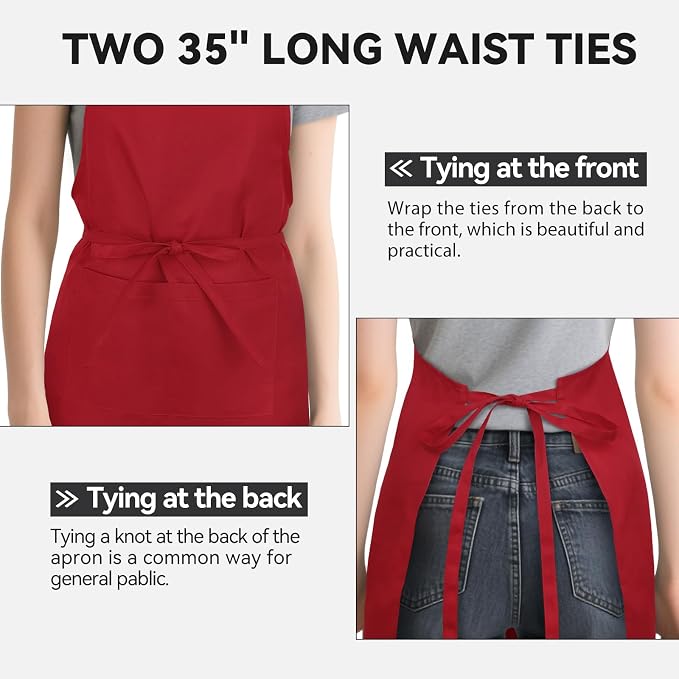 NLUS 2 Pack Kitchen Aprons - Image 5