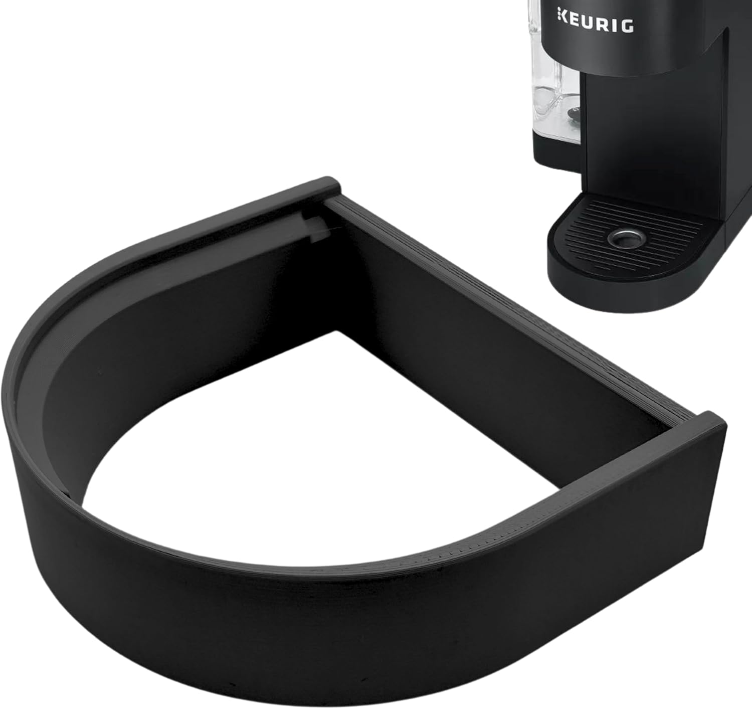Drip Tray Mug/Cup Riser Made for the Keurig to Reduce Splashes - Riser Only (Black, K-Supreme 1.25 inches Tall)