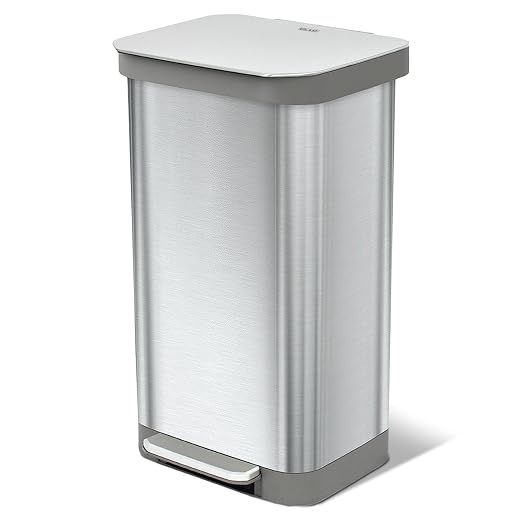 Glad Stainless Steel Step Trash Can, Series 2 by GladTrashFoodStorage