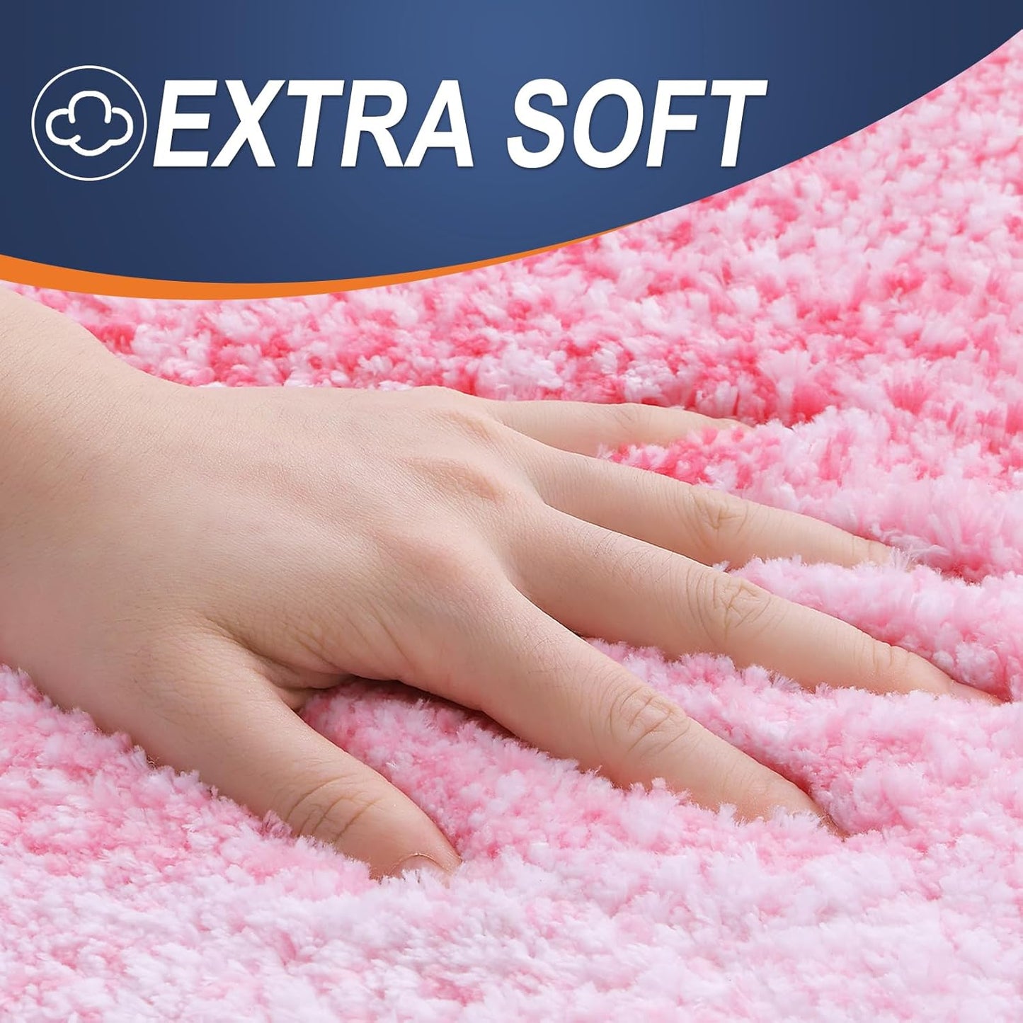 OLANLY Bathroom Rugs Mat 36x24, Extra Soft Absorbent Microfiber Bath Rugs, Rubber Backing, Quick Dry, Machine Washable Bath Mats for Bathroom Floor, Tub and Shower, Home Decor Accessories, Pink