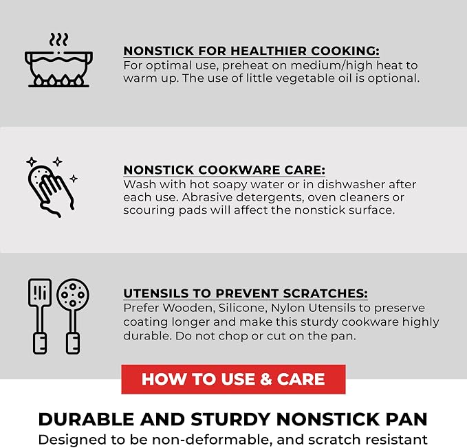 BRA COOKWARE Infinity 3-Piece Nonstick Frying Pan Set | 8, 9.5 & 11 Inch Cast - Image 8