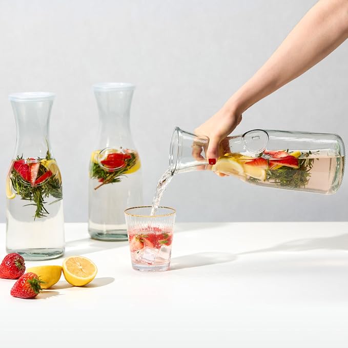 Glass Carafe Pitchers, by Kook, Large Carafe - Image 2