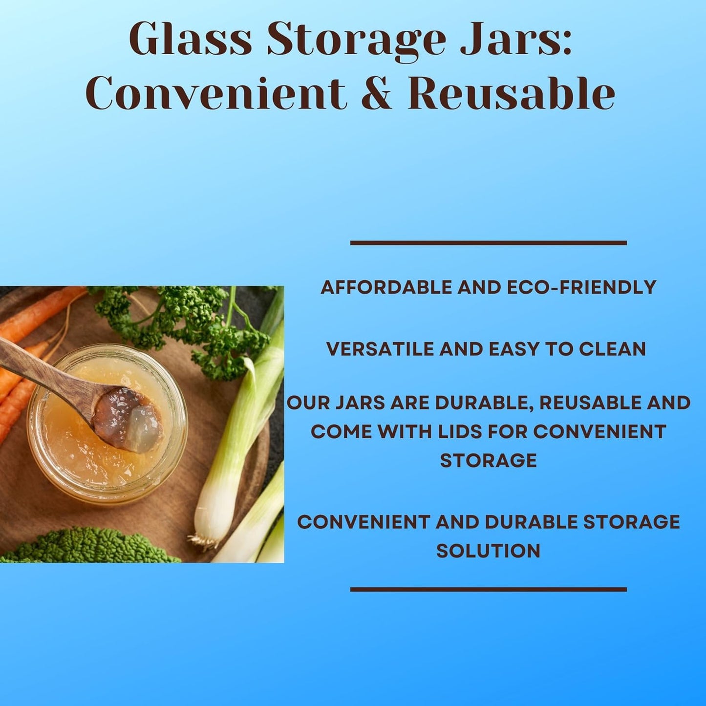 JARMING COLLECTIONS Mason Jars 16 oz Glass Extra Wide Mouth Pint Storage Jars with Lids - BPA Free Plastic Storage Lids - Made in USA - Pint Glass Jars 16 oz with White Lids