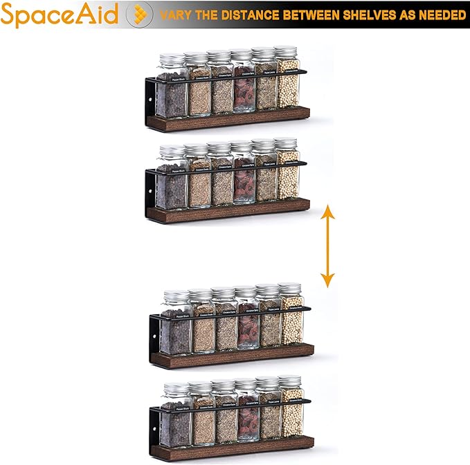 SpaceAid Spice Rack Organizer for Cabinet Door or Wall Mount - Image 4