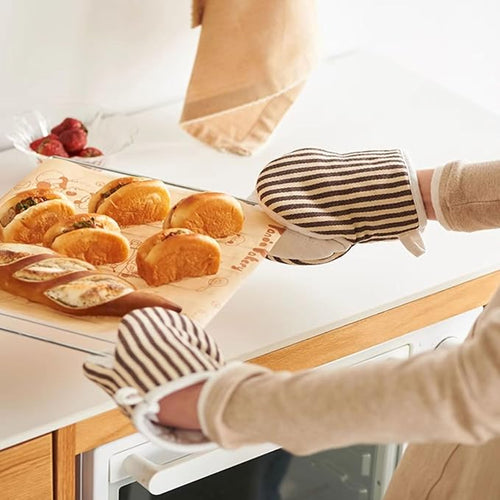 1 Pair Mini Oven Mitts, High Heat Resistant Oven Gloves, Kitchen Short Oven Mit - Image 2