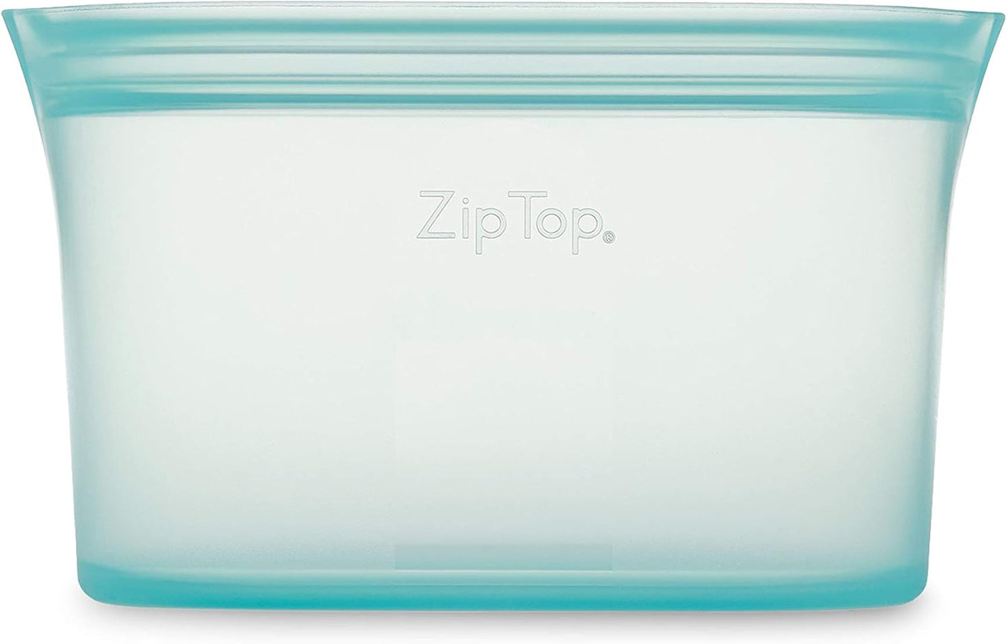 Zip Top Reusable Food Storage Bags | Small Dish [Teal] | Silicone Meal Prep Container | Microwave, Dishwasher and Freezer Safe | Made in the USA