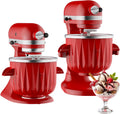 InnoMoon Ice Cream Maker Attachment for KitchenAid Stand Mixer, Compatible for Kitchenaid 4.5QT/5QT/6QT/7QT Stand Mixer, 2-Quart Frozen Yogurt, Sorbet Gelato Maker, Kitchen aid Ice Cream Maker (Red)