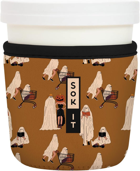 Sok It IceCreamSok Insulated Neoprene Cover (Material Ghoul, Tapered Ice Cream Pints)
