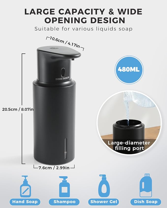 Automatic Liquid Soap Dispenser Touchless, 304 Stainless Steel Bottle Body - Image 2