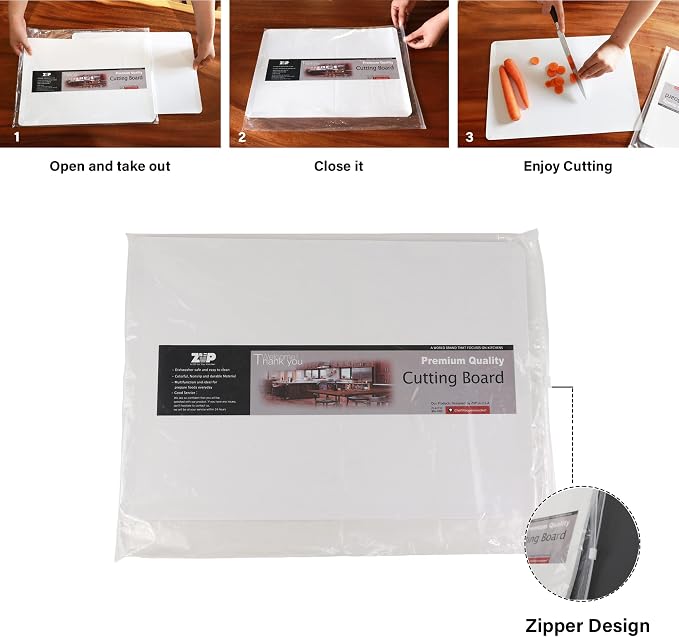 ZVP Disposable Cutting Boards, Collapsible Cutting Board Sheet, Plastic Cutting - Image 4