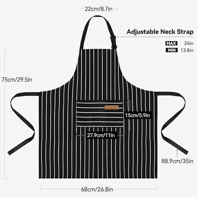 NLUS 2 Pack Cooking Aprons for Women - Image 3