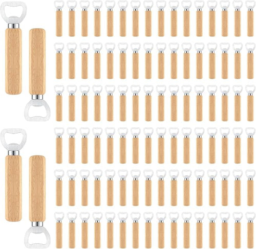 100 Pcs Wooden Bottle Opener by Yugada