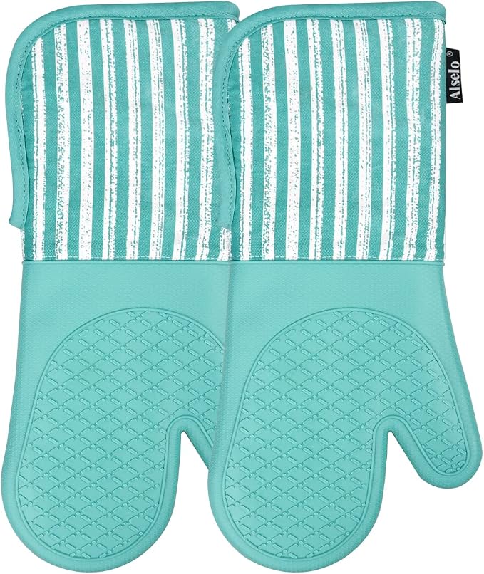 Alselo Silicone Oven Mitts Heat Resistant 932℉ - Image 8