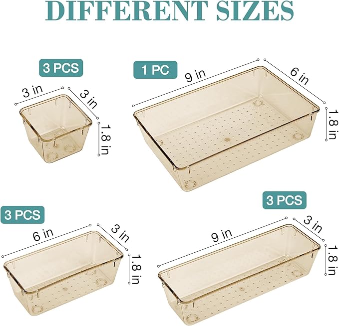 StorMiracle 10 PCS Drawer Organizer Set, 5 Varied Size Bathroom and kitchen - Image 2