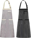NLUS 2 Pack Kitchen Cooking Aprons, Adjustable Bib Soft Chef Apron by NLUS