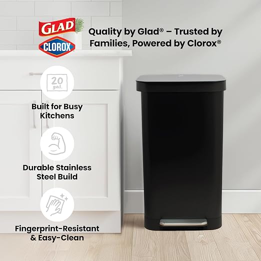Glad Stainless Steel Step Trash Can, Series 2 - Image 9