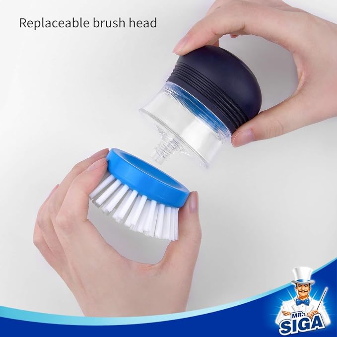 MR.SIGA Soap Dispensing Palm Brush Refill - Image 2