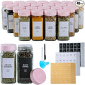 48 Glass Spice Jars with Labels, Spice Jar Set, 4oz Seasoning Containers by Unknown