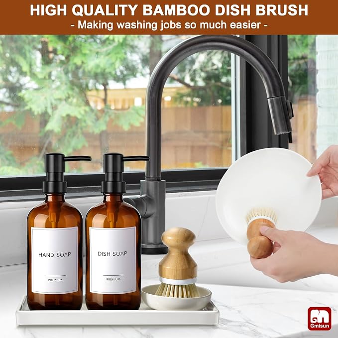 GMISUN Dish Soap Dispenser, 16 Oz Kitchen Soap Dispenser Set - Image 5