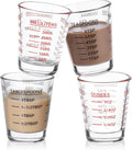Shot Glasses Measuring Cup Set 4PACK Espresso Shot Glasses Liquid Heavy Glass by SAIAOKJ