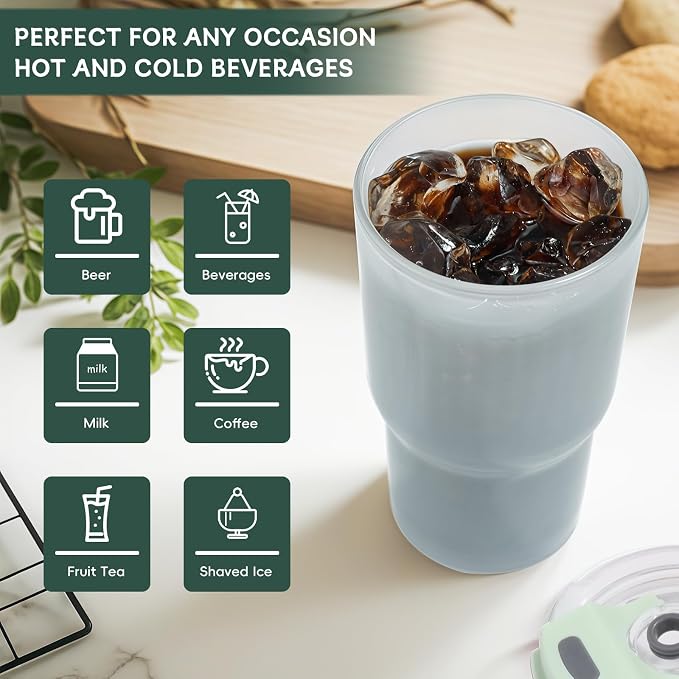 Iced Coffee Cups with Lids: Coffee Bar Accessories - Image 3