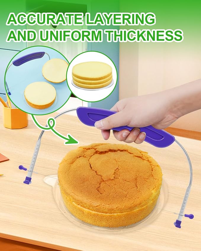 Cake Leveler, Cake Leveler & Slicer, Adjustable Cake Cutter Slicer Leveler - Image 4