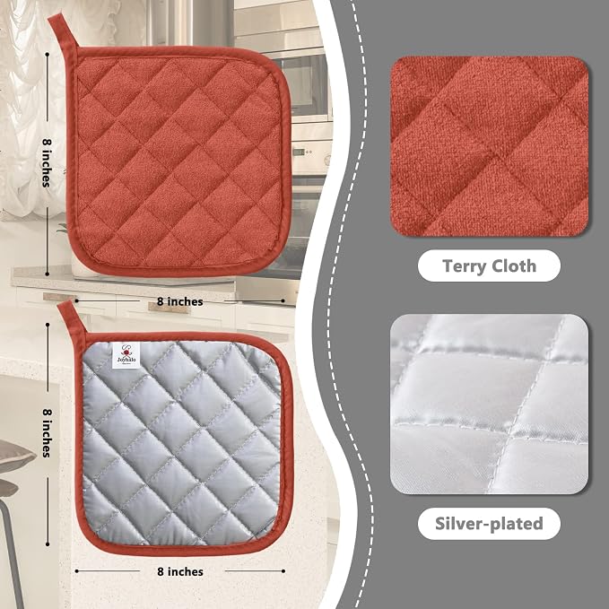 Joyhalo 5 Pack Heat Resistant Pot Holders - Image 3