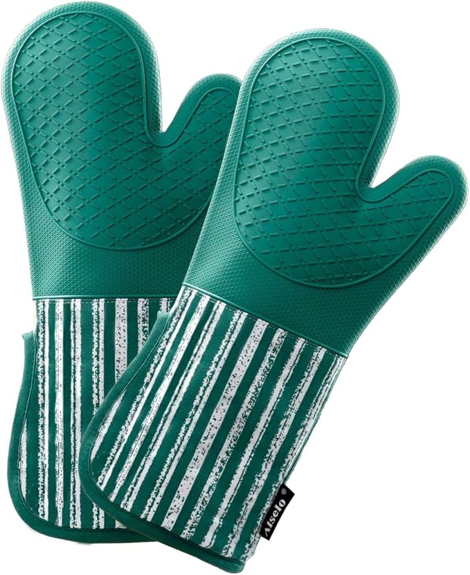Alselo Silicone Oven Mitts Heat Resistant 932℉ by Alselo-Enjoyahealthylife