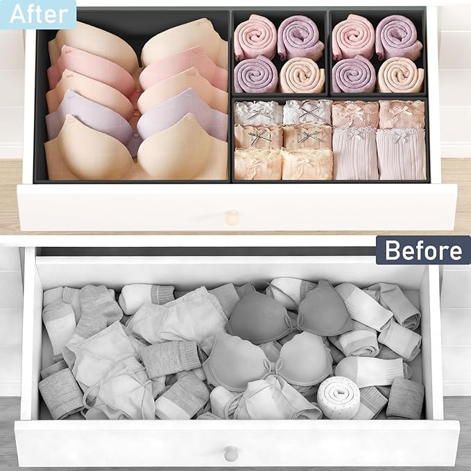DIMJ Drawer Organizer Clothes 28 Pack - Image 6