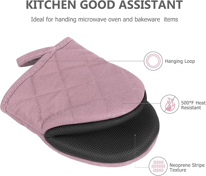 1 Pair Short Oven Mitts - Image 3