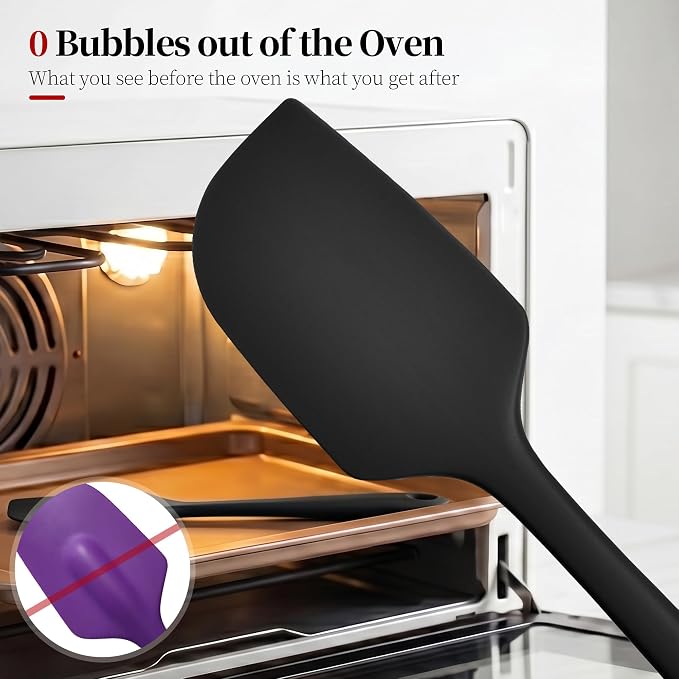 600ºF Heat Resistant Spatulas, High Heat Food Safe Semless Kitchen Silicone - Image 4