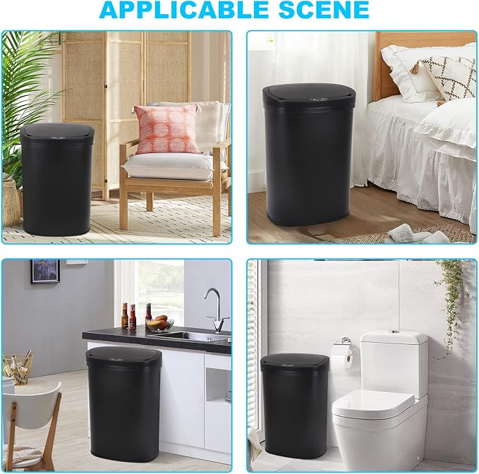 Bigacc Kitchen Trash Can | Stainless Steel 13 Gallon Trash Can | 50L Touch Free - Image 7
