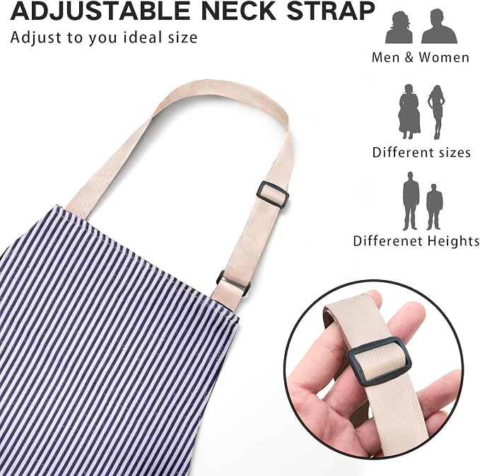 BeLuyi 2 Pack Adjustable Bib Apron - Image 2