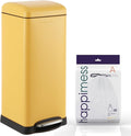 happimess HPM1007K Betty Retro 8-Gallon Step-Open Trash Can, Daffodil Yellow by Happimess