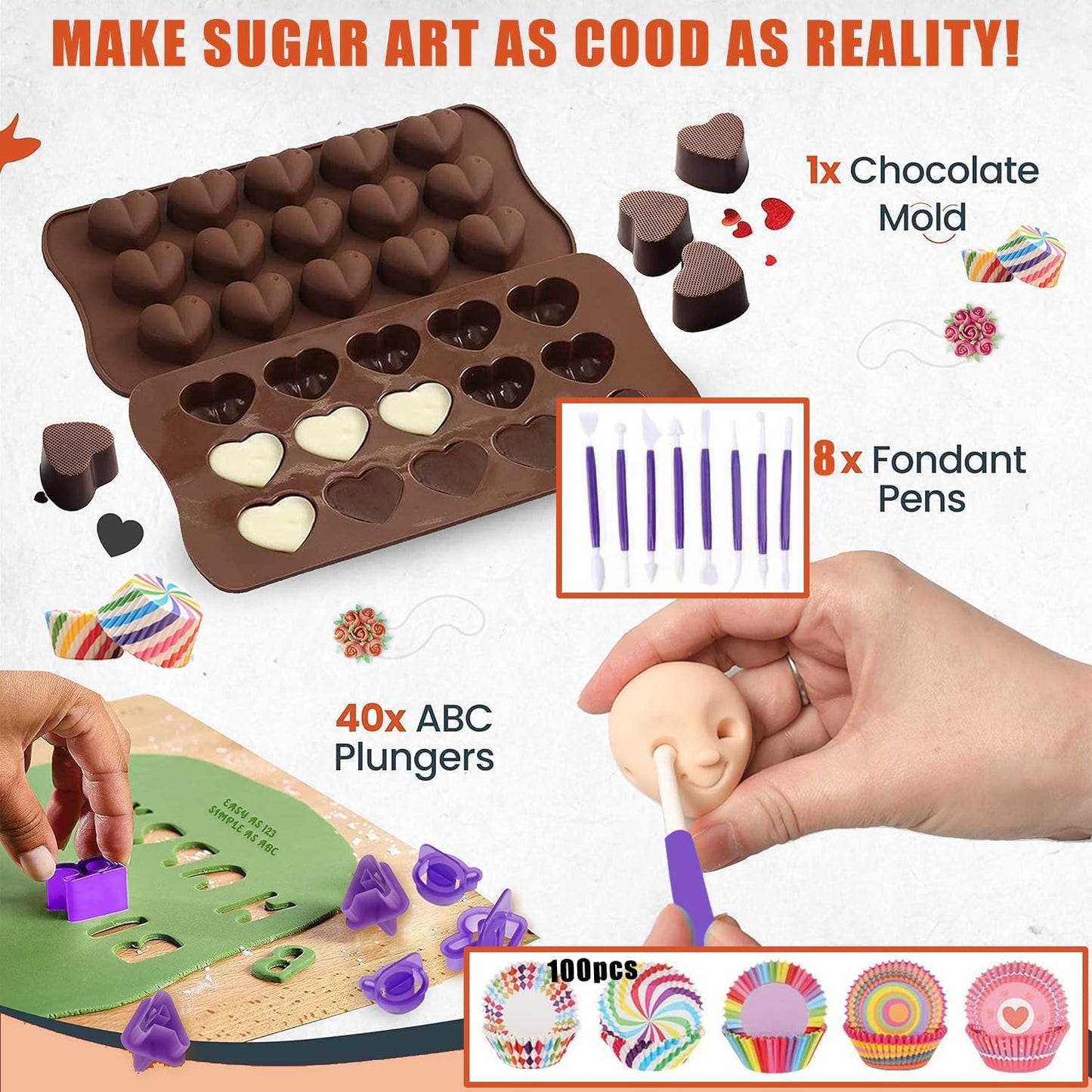 540PCS Cake Decorating Kit - Baking Supplies with 4 Springform Pans, Rotating Turntable, Decorating Tools, Cake Baking Supplies Set for Beginners