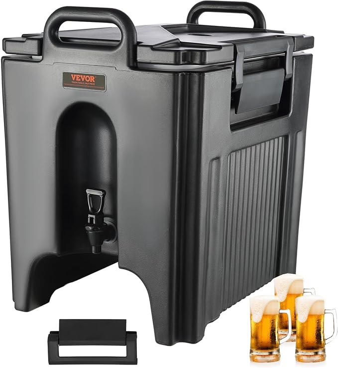 VEVOR Insulated Beverage Dispenser, 10 Gallon, Food-grade LL9450UP Hot and Cold by VEVOR