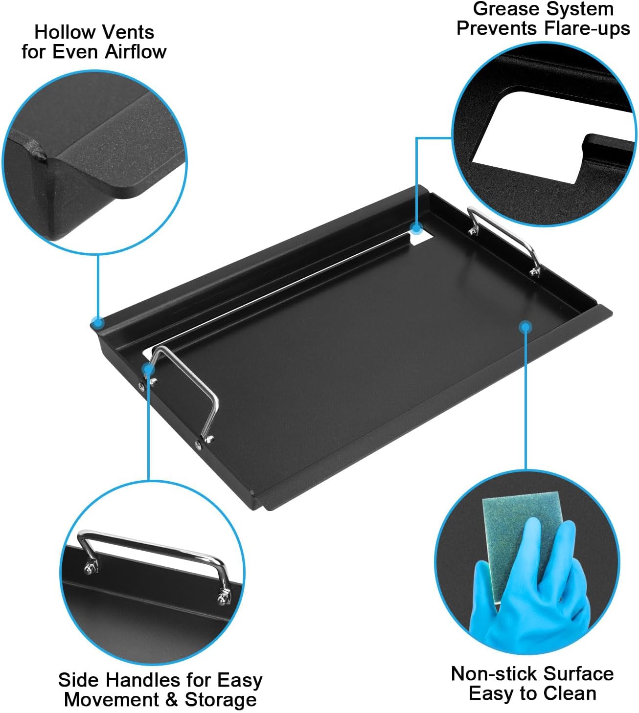 Full Size Griddle for Charbroil Performance Convective 3 Burner 463228622 463732823 463732623 463732923, Flat Top Griddle for Charbroil Grill Replacement Parts for G426-0005-W1