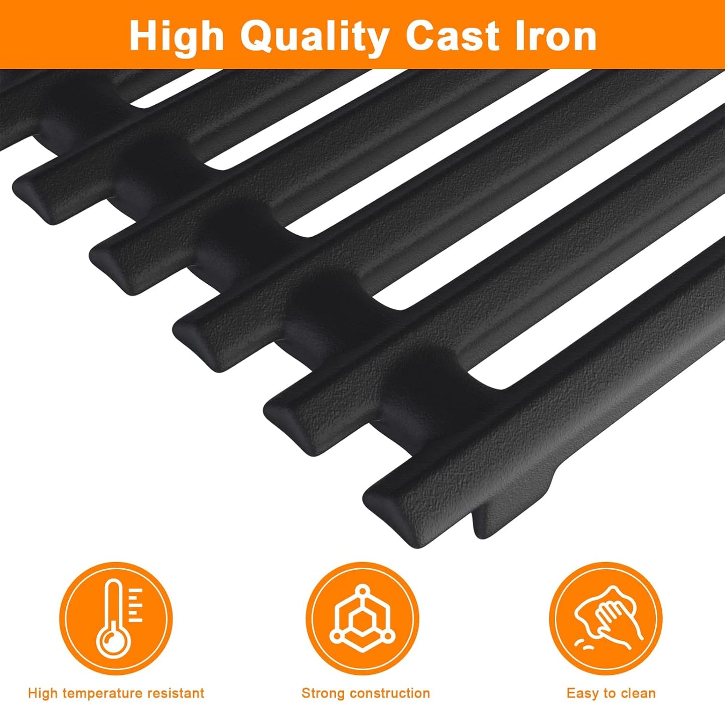 Cooking Grid Grates and Emitter Plates Replacement Parts for Charbroil 2015 and Newer Commercial, Signature, Professional Series TRU-Infrared Gas Grills,Char Broil 3297527R04,Cast Iron