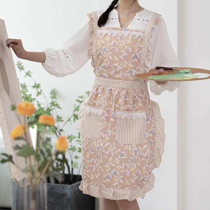 Funny Aprons for Women with Pockets, Kitchen Cooking Grilling Bbq Cute Chef - Image 7