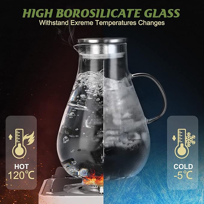 Glass Pitcher with Lid, 3000ml - Image 4