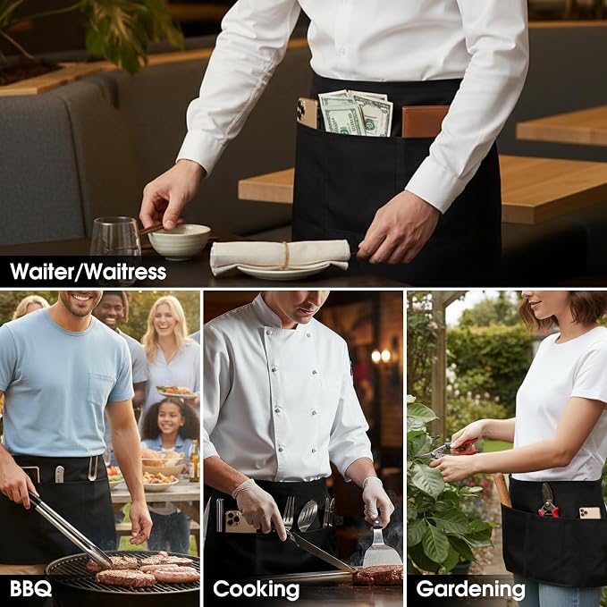 BOHARERS Waist Apron with 3 Pockets 3 Pack - Image 5