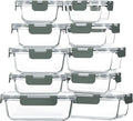 M MCIRCO 10-Pack Glass Food Storage Container by MMCIRCO