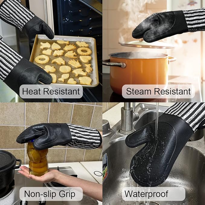 Alselo Silicone Oven Mitts Heat Resistant 932℉ - Image 4