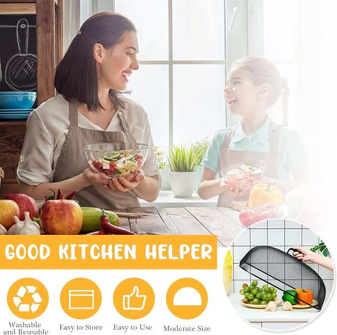 Hicarer 4 Pcs Metal Mesh Screen Food Cover - Image 3